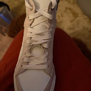 Zadig & Voltaire Cream and white High-Top Flash Keith Leather Sneakers